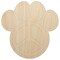 Paw Print Dog Cat Peace Sign Unfinished Wood Shape Piece Cutout for DIY Craft Projects